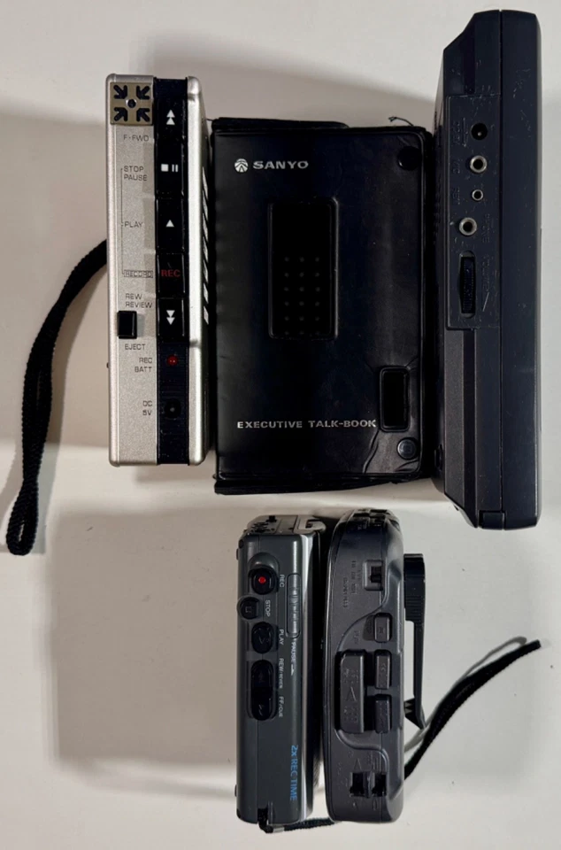 Sony Walkman Cassette Radio y Sanyo GE Cinta Grabadora Lote de 4 Piezas/Reparación Foto 2 de 3