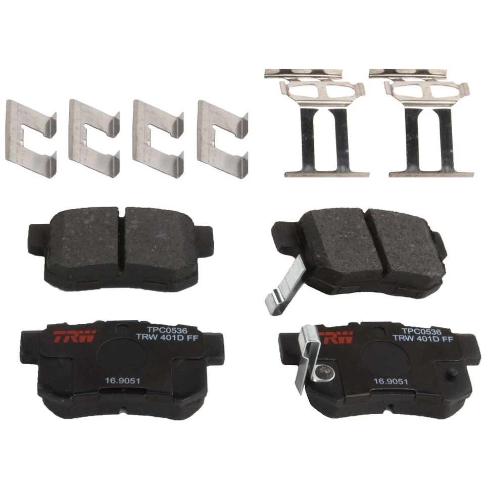 KIT TRW-062924-44 Kits de discos y pastillas de freno 2 ruedas traseras para Honda Element TL Foto 4 de 4