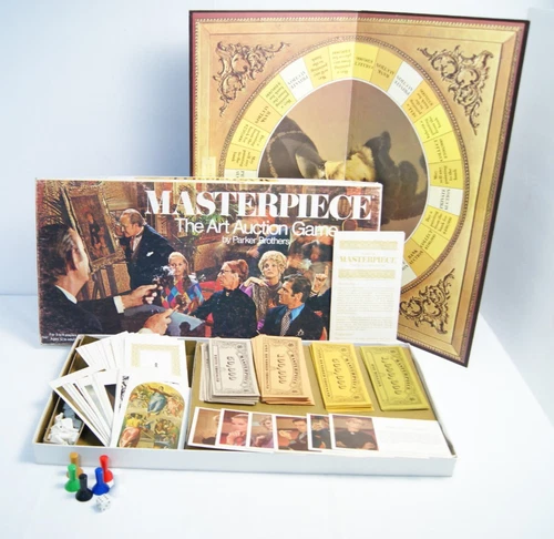 Masterpiece The Art Auction Board Game Parker Brothers 1970 Vintage - COMPLETE