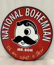 Retro Style National Bohemian Mr. BOH Beer Premium Quality Garage Sign