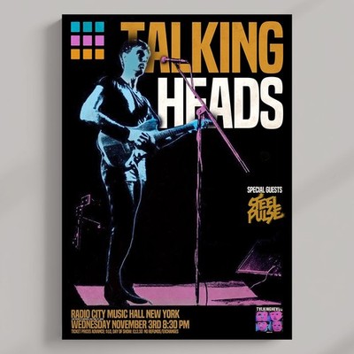 Talking Heads Concert Poster David Byrne MULTI-PRINT or Three