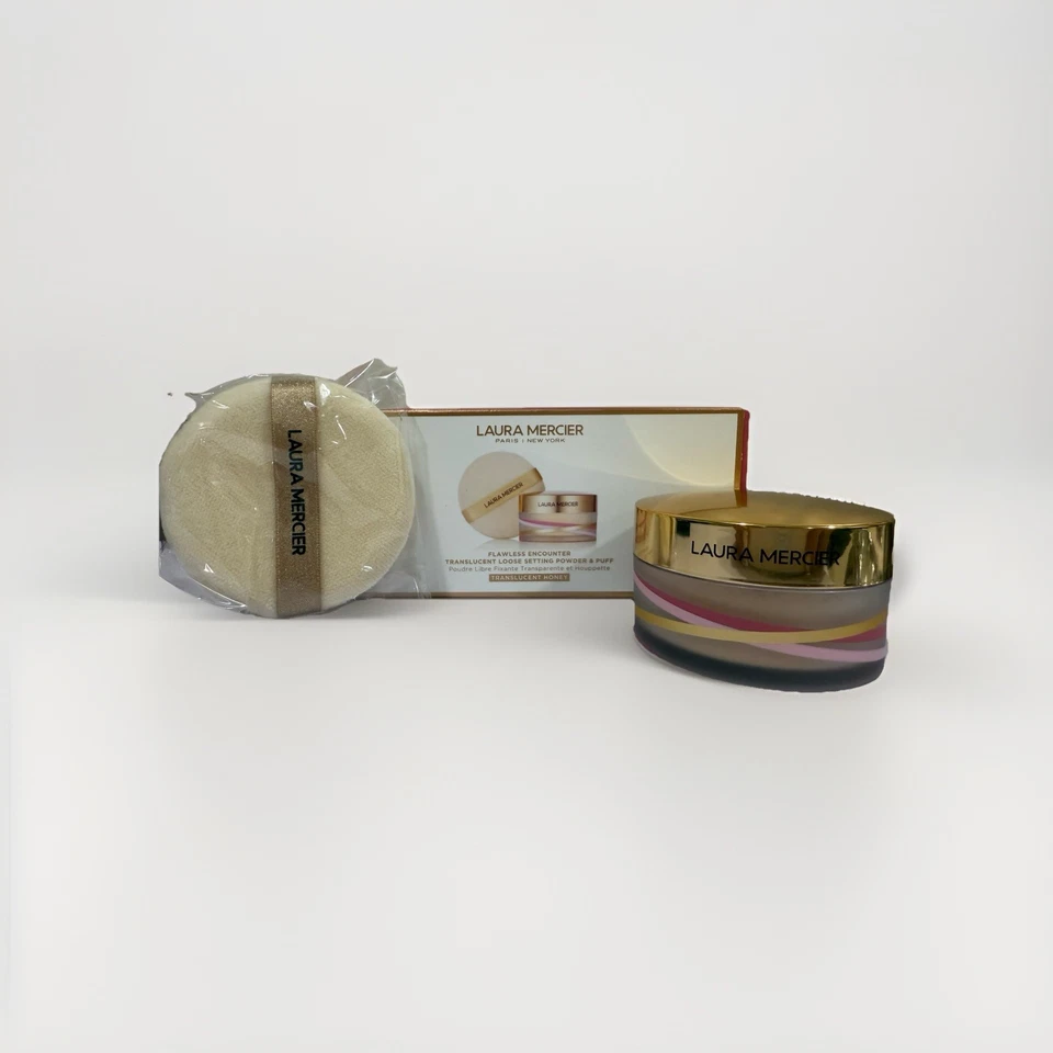 Laura Mercier Flawless Encounter Translucent Loose Setting Powder & Puff ~ Honey - Image 2 of 4