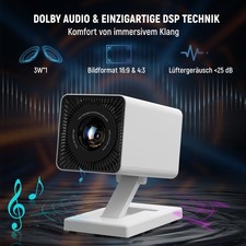4K Mini Projector Bluetooth 5.4 LED 1080P WiFi UHD Portable Home Theater Device
