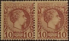 timbre monaco N 4 En Paire  Cote 240€ Qualité ST-BELLE PRÉSENTATION