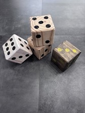 4x4 Wooden Dice for Outdoor Backyard Games or home decor