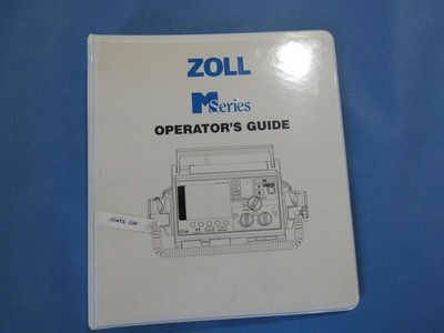 ZOLL M Series Operator's Guide 2001 Ring-Bound Manual Medical Defibrillator ECG