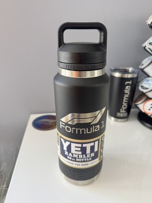 YETI Rambler 36oz Bottle | F1 Formula 1 Racing Custom Engraved | Chug Cap Black