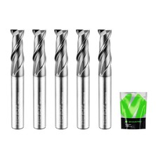 5/16 End Mills 5/16 Inch Shank, 2 Flute Carbide Square Endmill with AlCrN Coa...