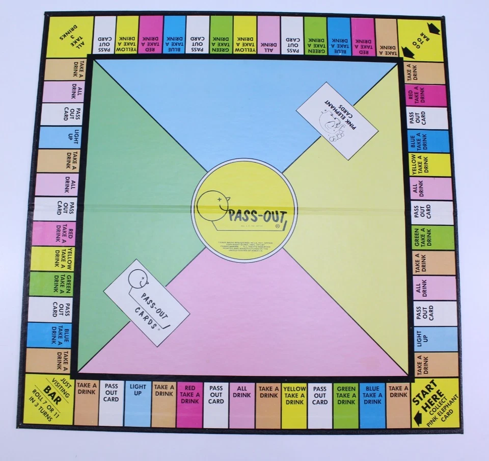 Pass Out Board Game 1971 Frank Bresee's Adult Party VTG Anniversary Edition - Image 3 of 4