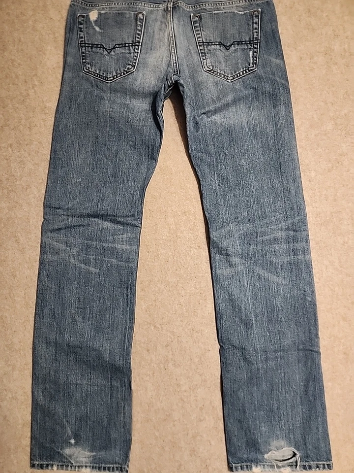 Jeans Viker 008IK 2008 Diesel de colección regular recto desgastado bigotes 32x34 Foto 4 de 4