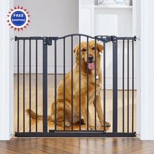 Baby Gate for Stairs Doorways 30 Tall Pressure Mount Dual Lock Auto Close