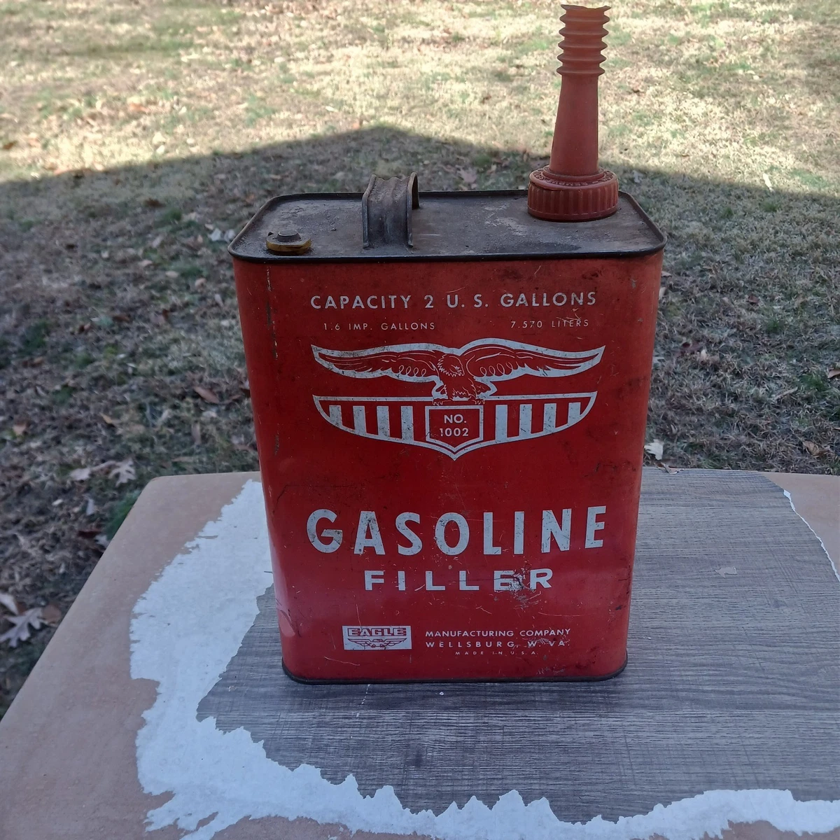 Eagle Gasoline Can In Collectible Gas & Oil Advertising Cans And