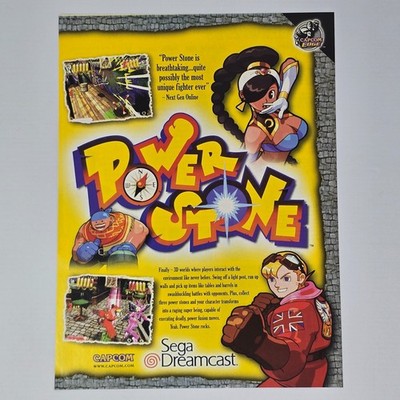 Power Stone Sega Dreamcast Breathtaking Print Ad/Poster
