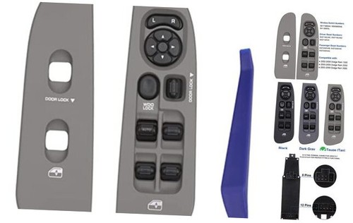 Power Window Control Switch Button & Bezel (Driver Side)& Window Bezel ...