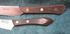 2 Vintage Round End MAC KITCHEN KNIVES Full Tang Rivet Wood Handles Made Japan — photo 3