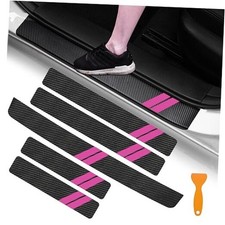 Door Sill Guard Decoration Stickers for Dodge Charger 5PCS Pink Trim