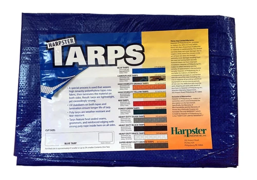 10' x 30' Blue Poly Tarp 2.9 OZ. Economy Lightweight Waterproof Cover Camping