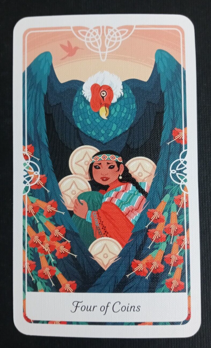 Tarot of the Divine by Yoshi Yoshitani Tarot Card 4 Of Coins | eBay