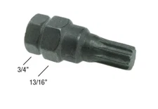 (1) TUNER KEY ADAPTERS FOR 10 SIDED PATTERN WHEEL LOCKS LUG BOLTS 3/4 HEX SOCKET