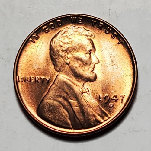 1947 D LINCOLN WHEAT PENNY UNC #C6882