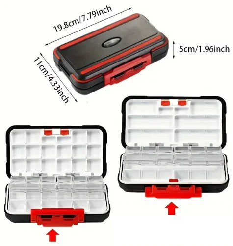 1x Fishing Lure Bait Tackle 2 Layer Storage Box Case Waterproof Compartments NEW - Picture 21 of 150