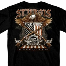 Official 2019 Sturgis Motorcycle Rally We The People USA Flag T Shirt SPM1787