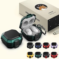 For Galaxy Buds2 Pro/Buds 4 Pro/FE/Live Shockproof Case Cover w/ Lock  Keychain