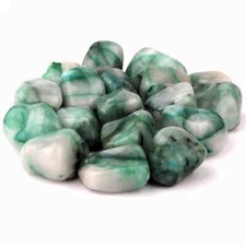 Dioptas in Quarz Trommelsteine Ø ca. 26 – 40 mm A-Qualität | Dem. Rep. Kongo