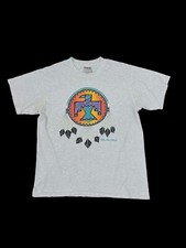VTG Taos New Mexico Single Stitch T Shirt Aztec Thunder Bird Gray Made in USA