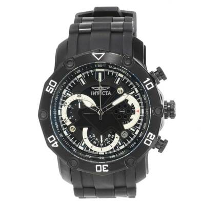 Invicta 22799 Gent's Chrono Black Dial Steel & Silicone Band Watch