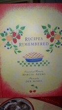 Recipes Remembered Blank Organizer Recipe book by Marcia Adams