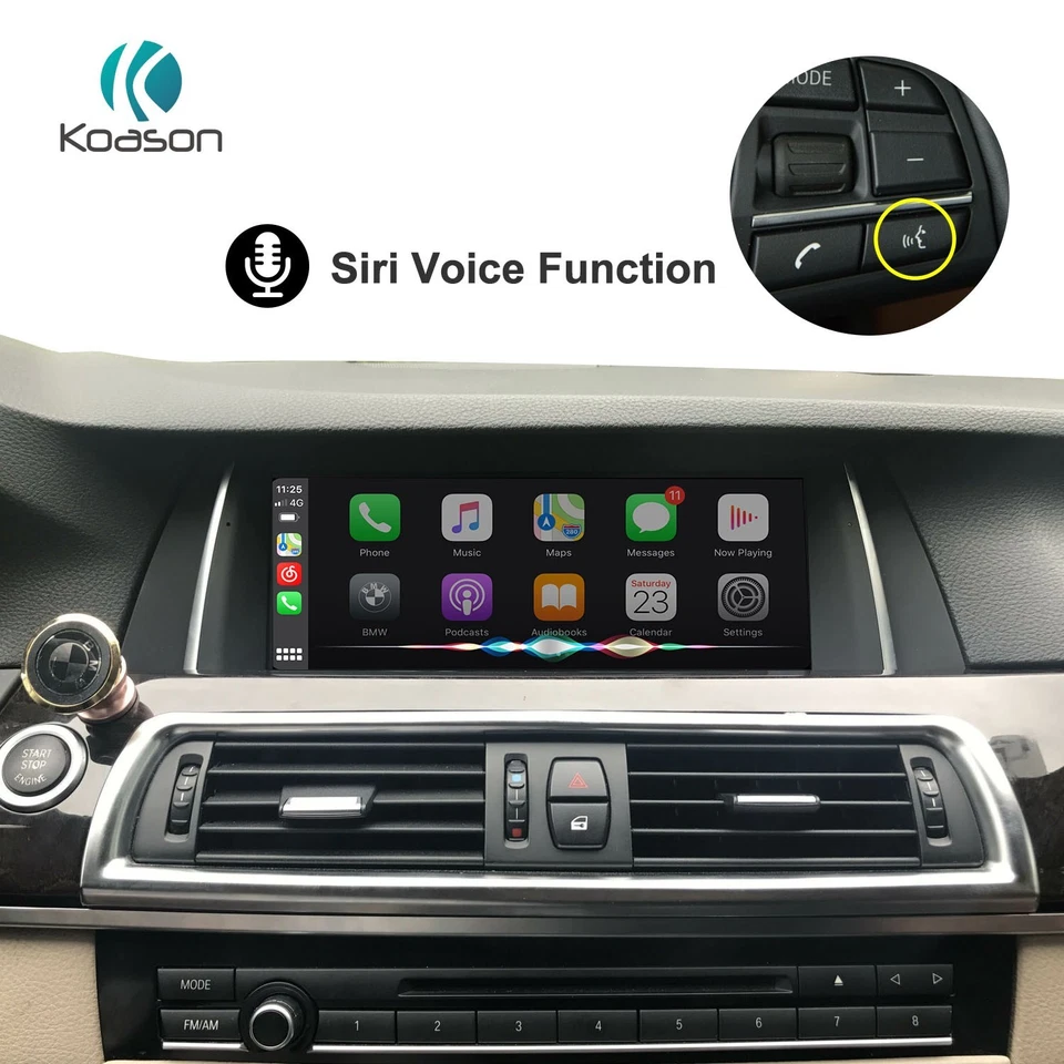 Kabelloses CarPlay Android Auto Box für BMW CIC 5 Series GT F07 F10 F11 F01 F04 - Bild 2 von 4
