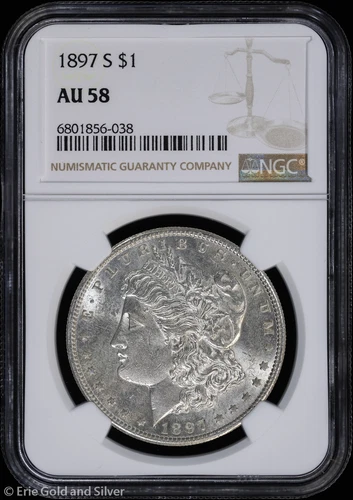 1897-S $1 Morgan Silver Dollar NGC AU 58