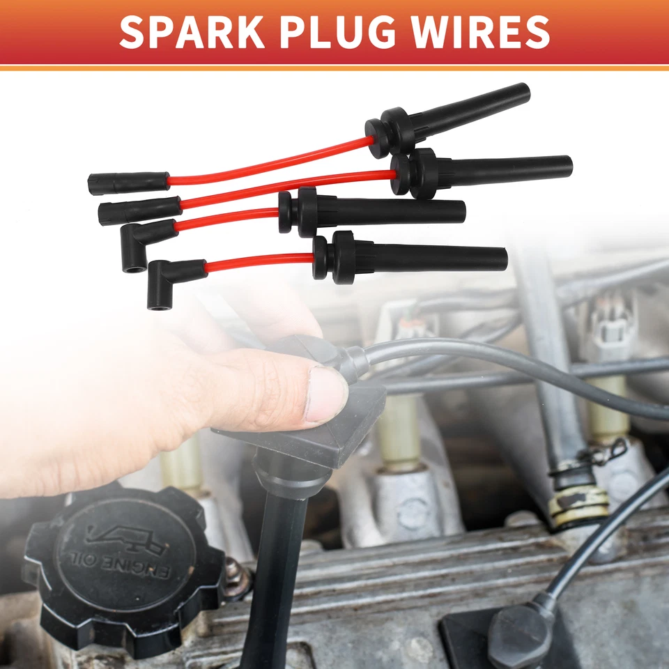 Paquete de 4 cables de bobina de encendido para Chrysler PT Cruiser 03-07 L4 Foto 3 de 4