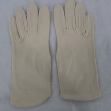 Vintage Gant Madeleine Kid Cotton Gloves Women Small Short Ivory Formal 1940s