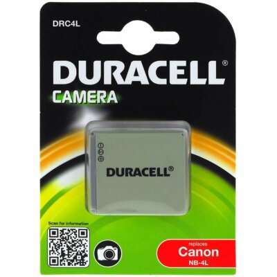 Duracell Akku für Canon Digital IXUS 50 3,7V 720mAh/2,7Wh Li-Ion Schwarz