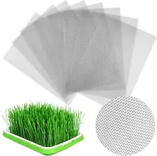 8 Pcs Seed Sprouting Tray Mesh Mat 8.3 x 11.8 Inches Stainless Steel Grow Ma