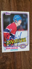 1981-82 TOPPS SIGNED CARD BRIAN ENGBLOM MONTREAL CANADIENS CAPITALS KINGS NBC 10