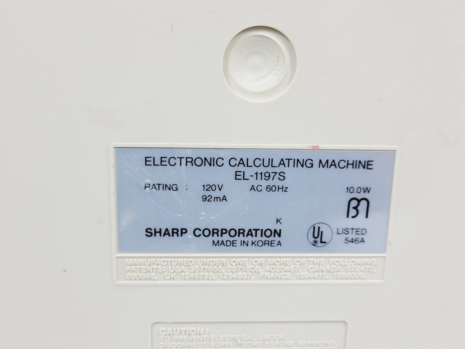Vintage Electronic Printing Calculator Original Manual Sharp EL1197S