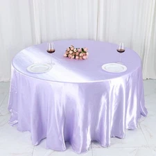 Lavender 120" ROUND Satin TABLECLOTH Wedding Party Home Kitchen Tabletop Linens