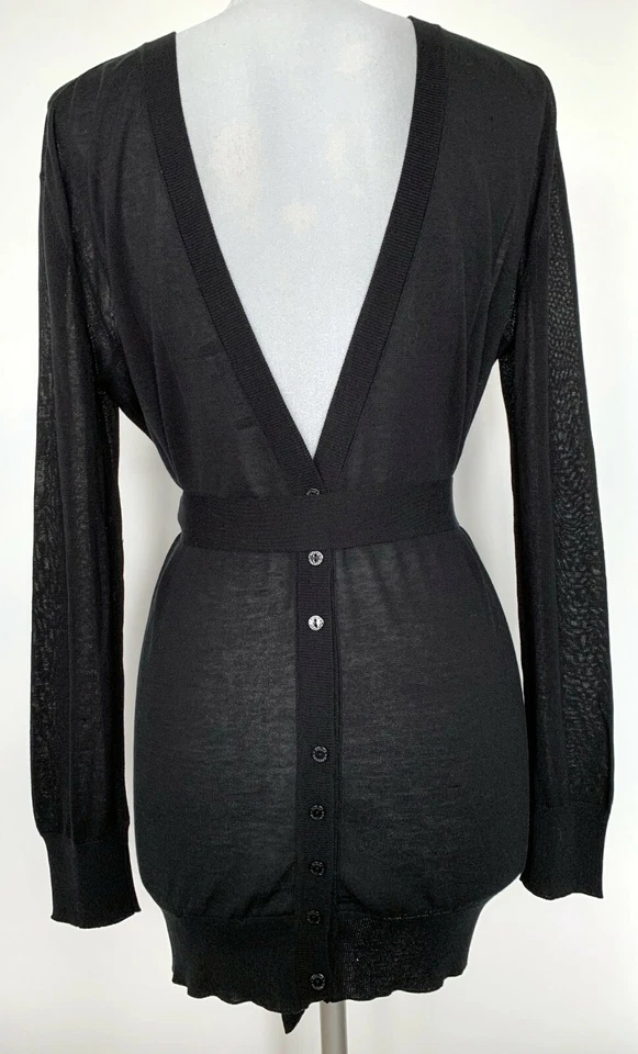 NEW, DOLCE & GABBANA BLACK V-NECK BACK CARDIGAN, 42, $1450 — 第 4/4 张图片