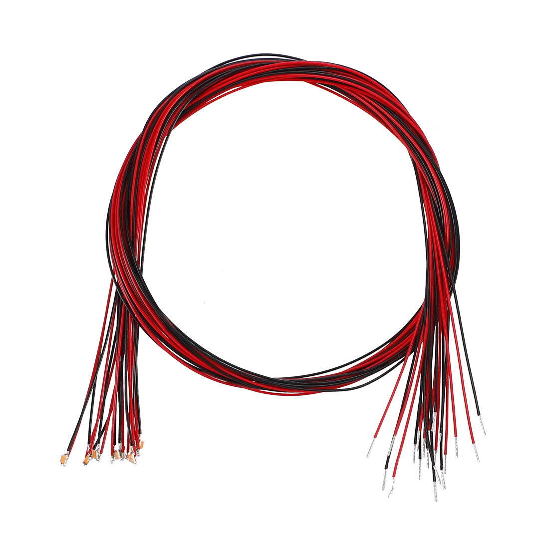 10Pcs 5mm Pre-Wired White LED - DC24V Clear Lens With 20cm Wires