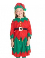 NEW Girls Sz Medium Christmas Holiday Top Skirt  Hat 3 Pc Costume Outfit