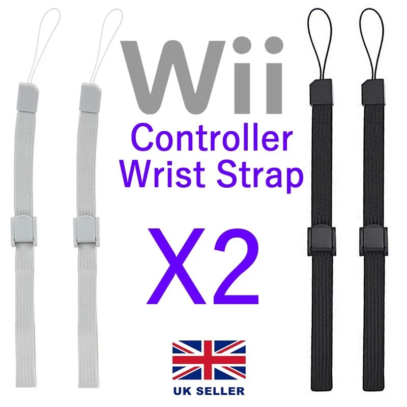 2x Cinghia da polso regolabile per Nintendo Wii, 3DS, 2DS, PSP, DSi Telecomando