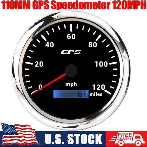 110MM GPS Speedometer 0120MPH Gauge Waterproof for Motorcycles Boat