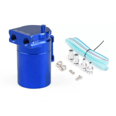 Oil Catch Tank, 2-Port Oil Catch Can 500ml Aluminium Verbijsterd