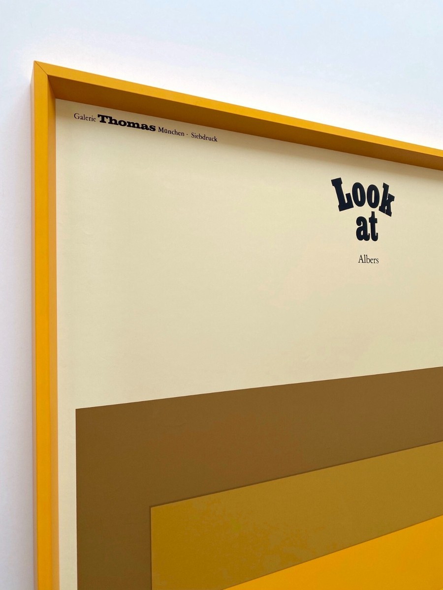 JOSEF ALBERS RARE 1969 MODERNIST SILKSCREEN PRINT FRAMED