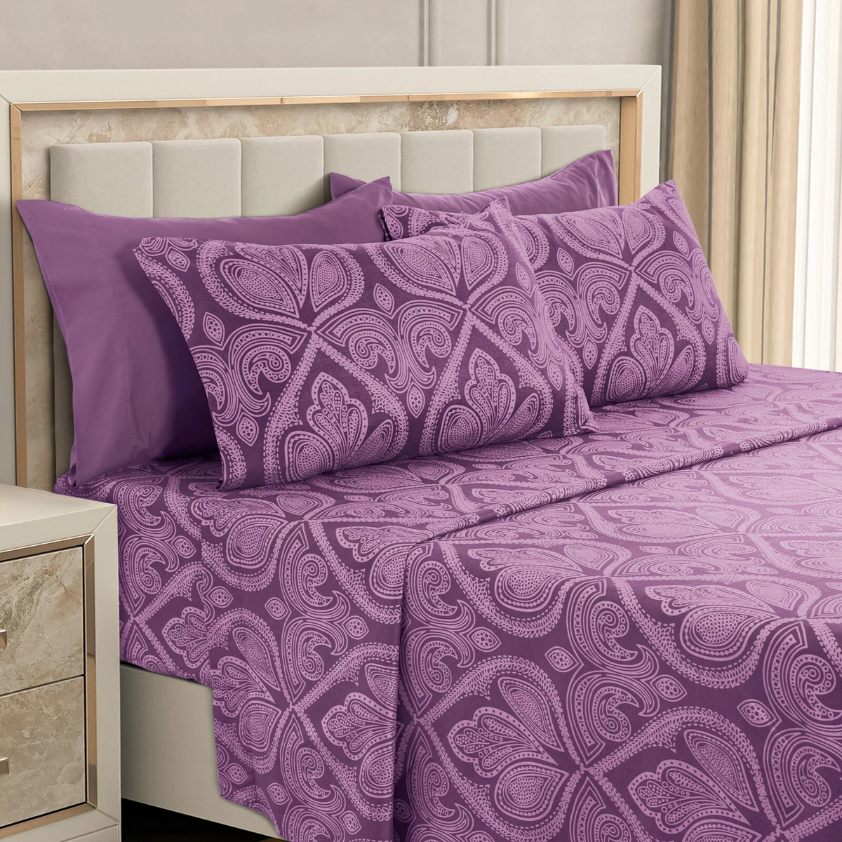 Purple Patterned Sheets