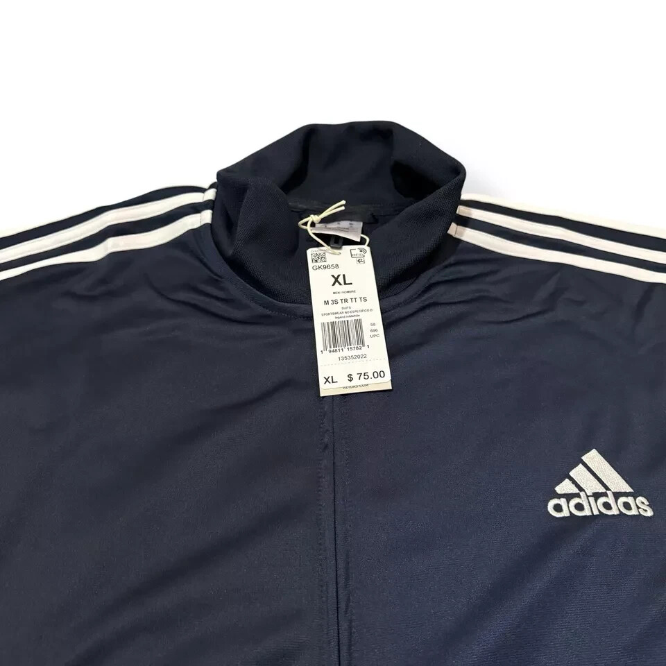 adidas Essentials Fleece 3-Stripes Tracksuit 2 Piece Set Legend