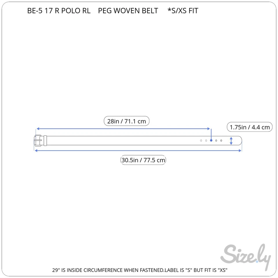 Cinturón de cuero Ralph Lauren Polo 29" pequeño trenza púrpura tejido madera clavija palanca Foto 2 de 4